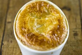 Marcus Wareing's cod, leek and blue cheese pies