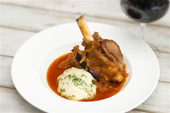 Lamb shank with cheddar mash recipe