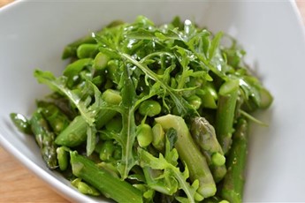 Broad bean and asparagus