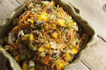 Wheatberry squash salad