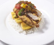 Spicy chicken with plantain