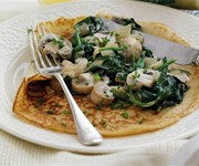 Rachel Allen's spinach and mushroom pancakes recipe