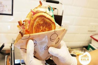 colourful cheese toastie