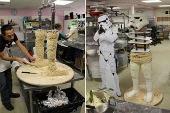 Making the legs of the stormtrooper